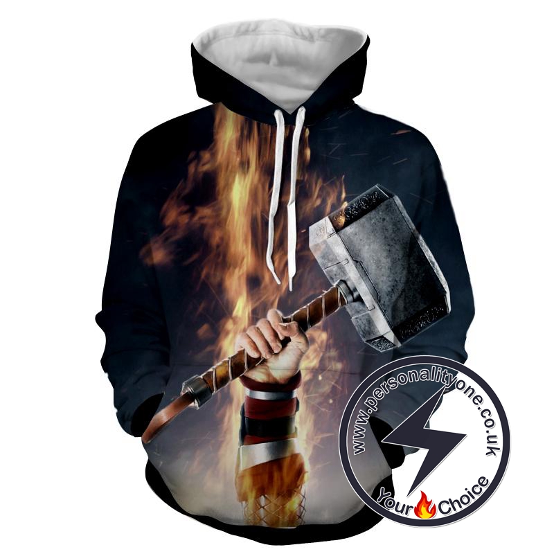 Thor Mjolnir - Thor 3D - Hoodies